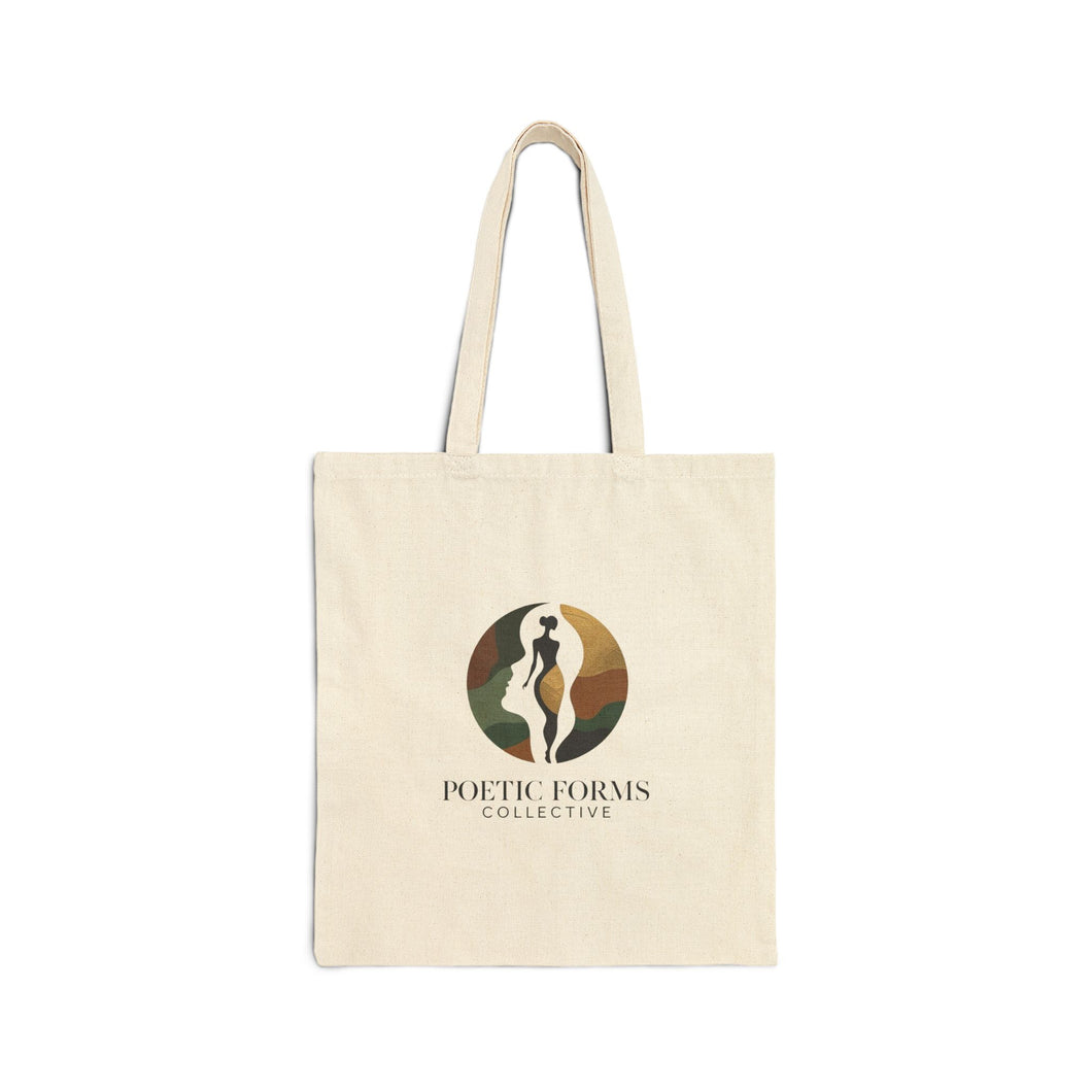 Canvas Tote Bag | Poetic Forms Design, Reusable Grocery Tote
