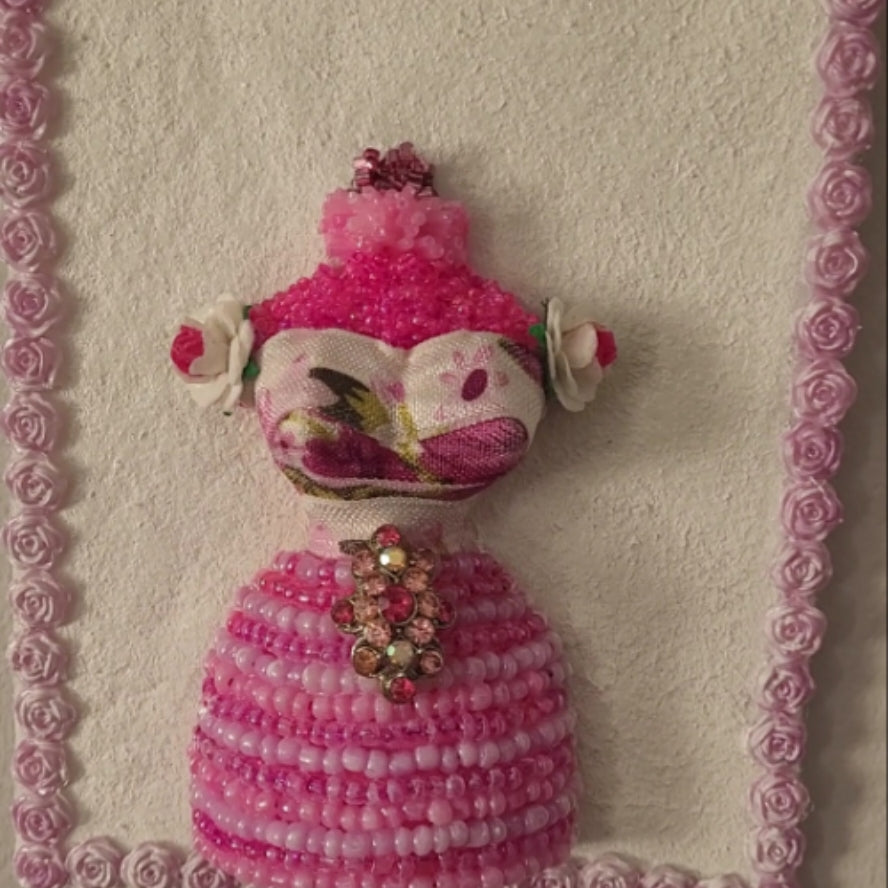 Miniature Canvas Beaded Sculpture