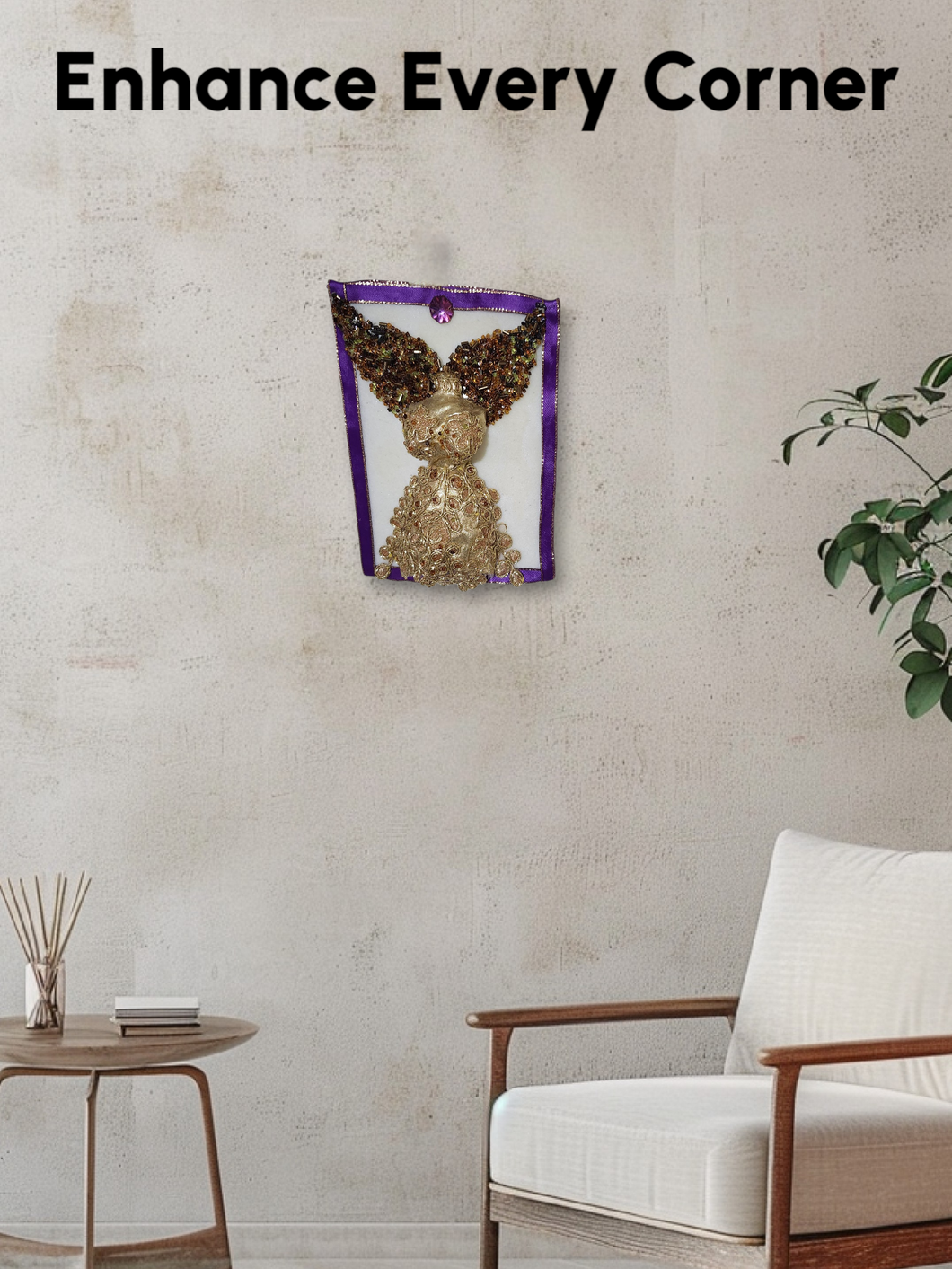 Miniature Canvas Beaded Sculpture